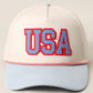 USA Gingham Letter Patch Star Brim Denim Trucker Hat - She Chester
