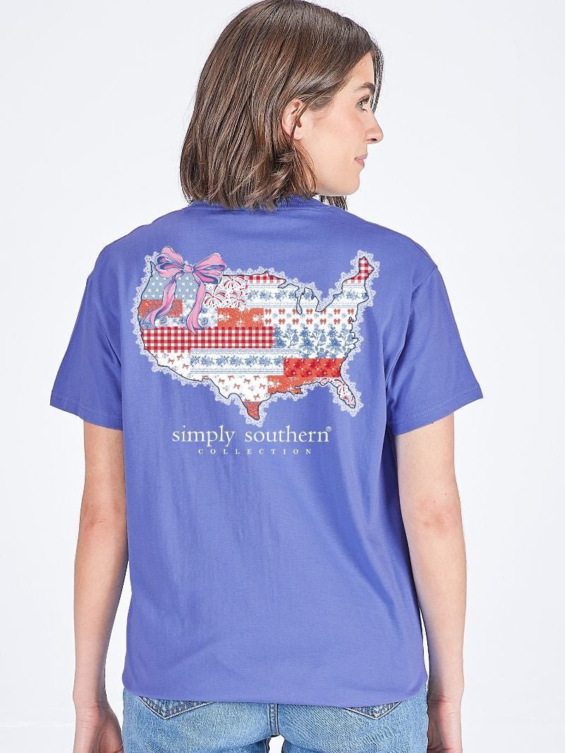 USA Patchwork SS Tee - She Chester