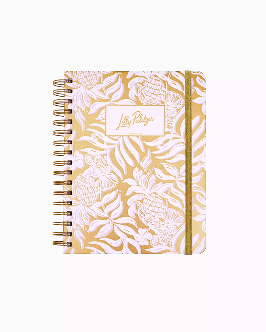 2024-2025 17 Month Large Agenda - Gold Metallic Bon Vivants