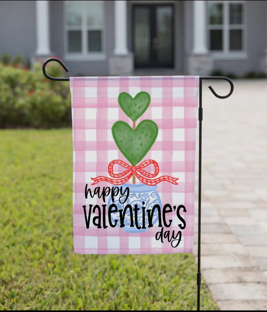 Valentine's Day Topiary Flag - She Chester