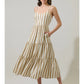 Valera Striped Trisha Tiered Midi Dress - She Chester