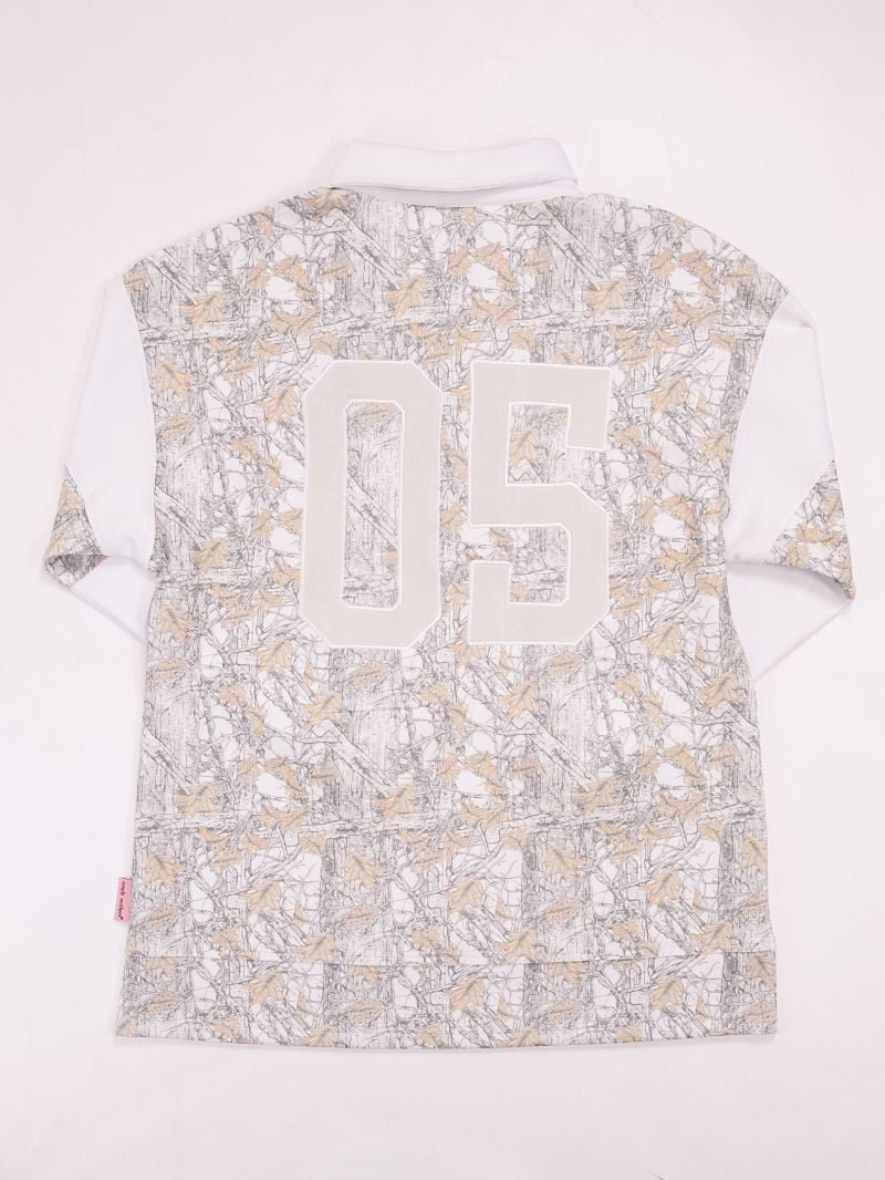 Varsity Polo SS Camo White - She Chester