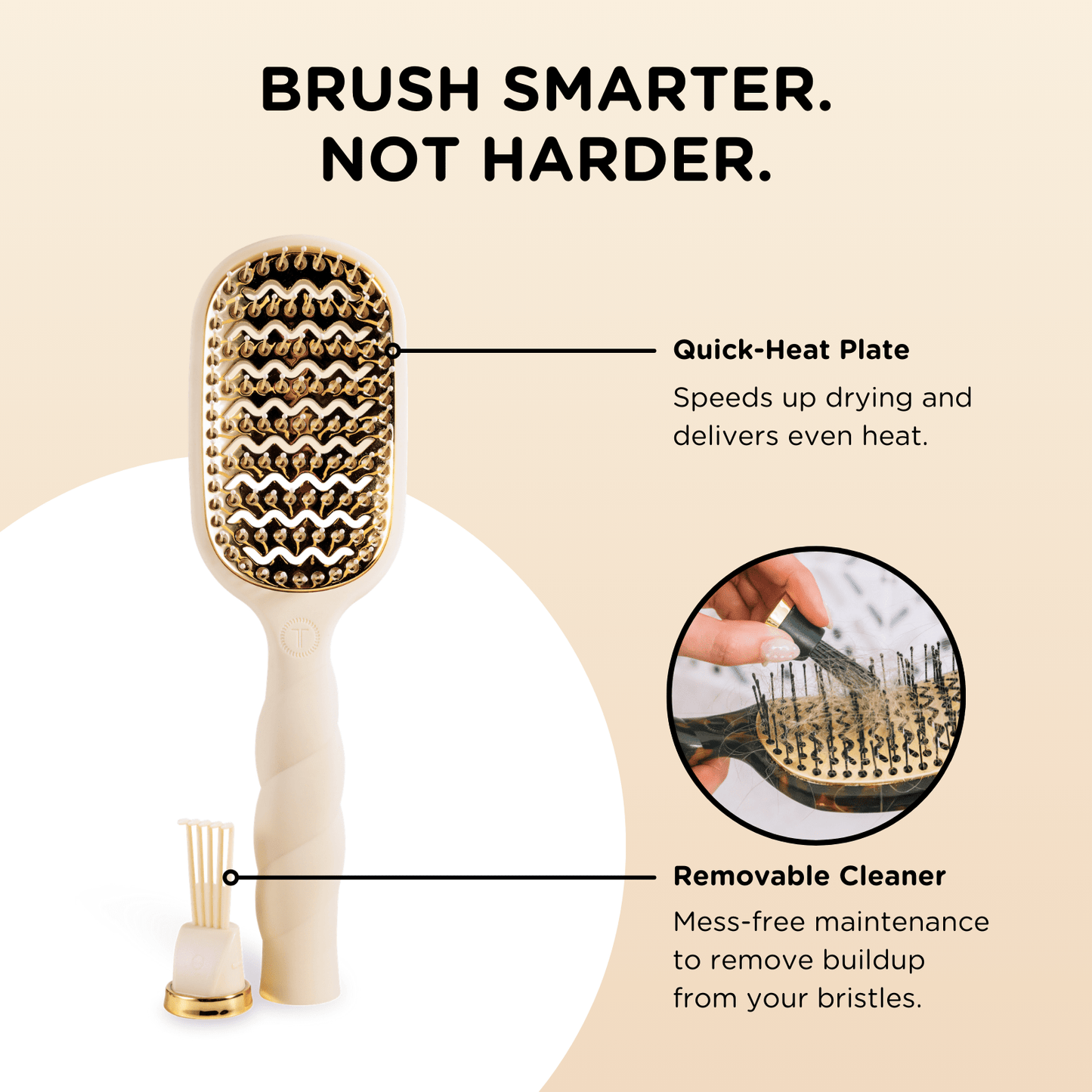 Vented Hair Brush | Tan - She Chester