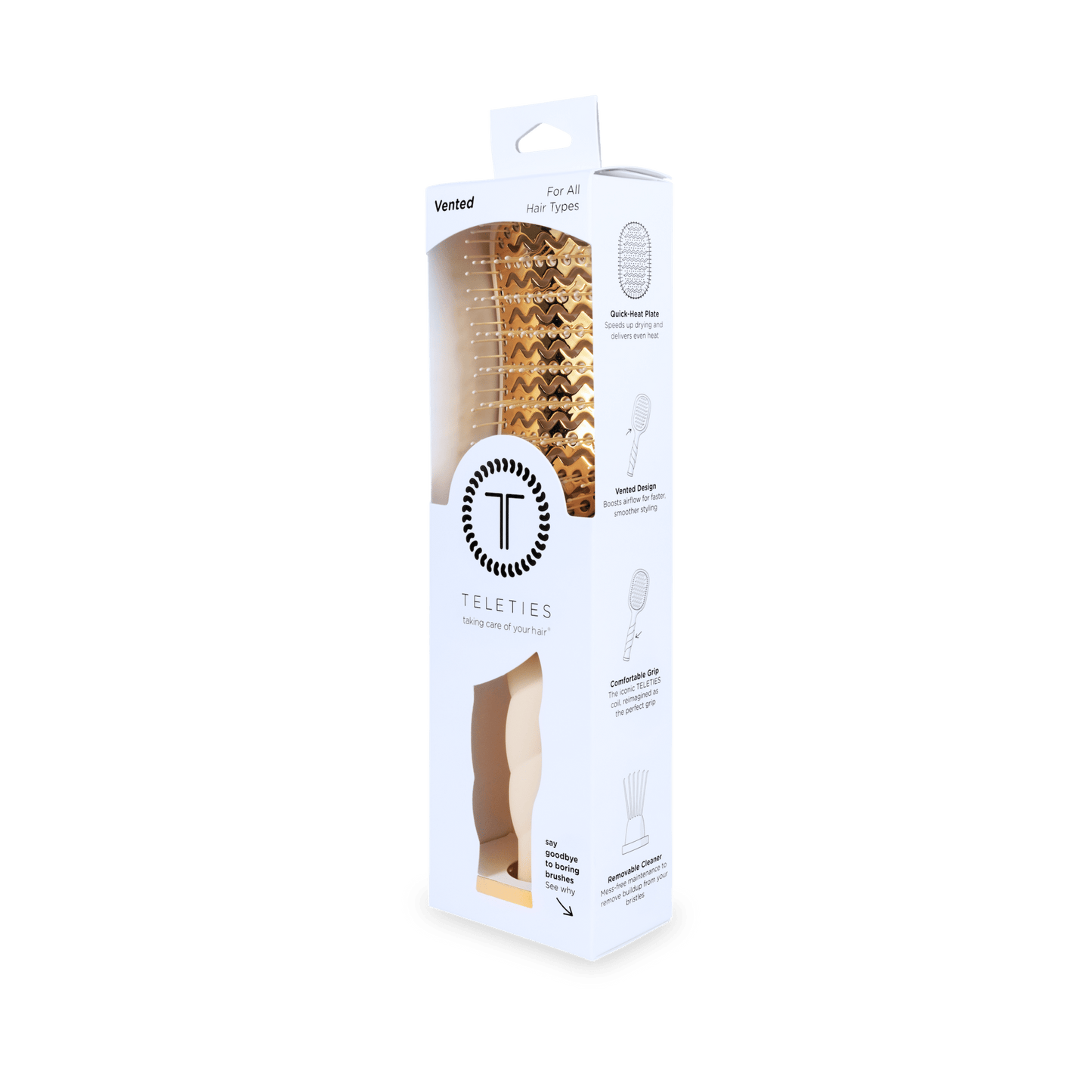 Vented Hair Brush | Tan - She Chester