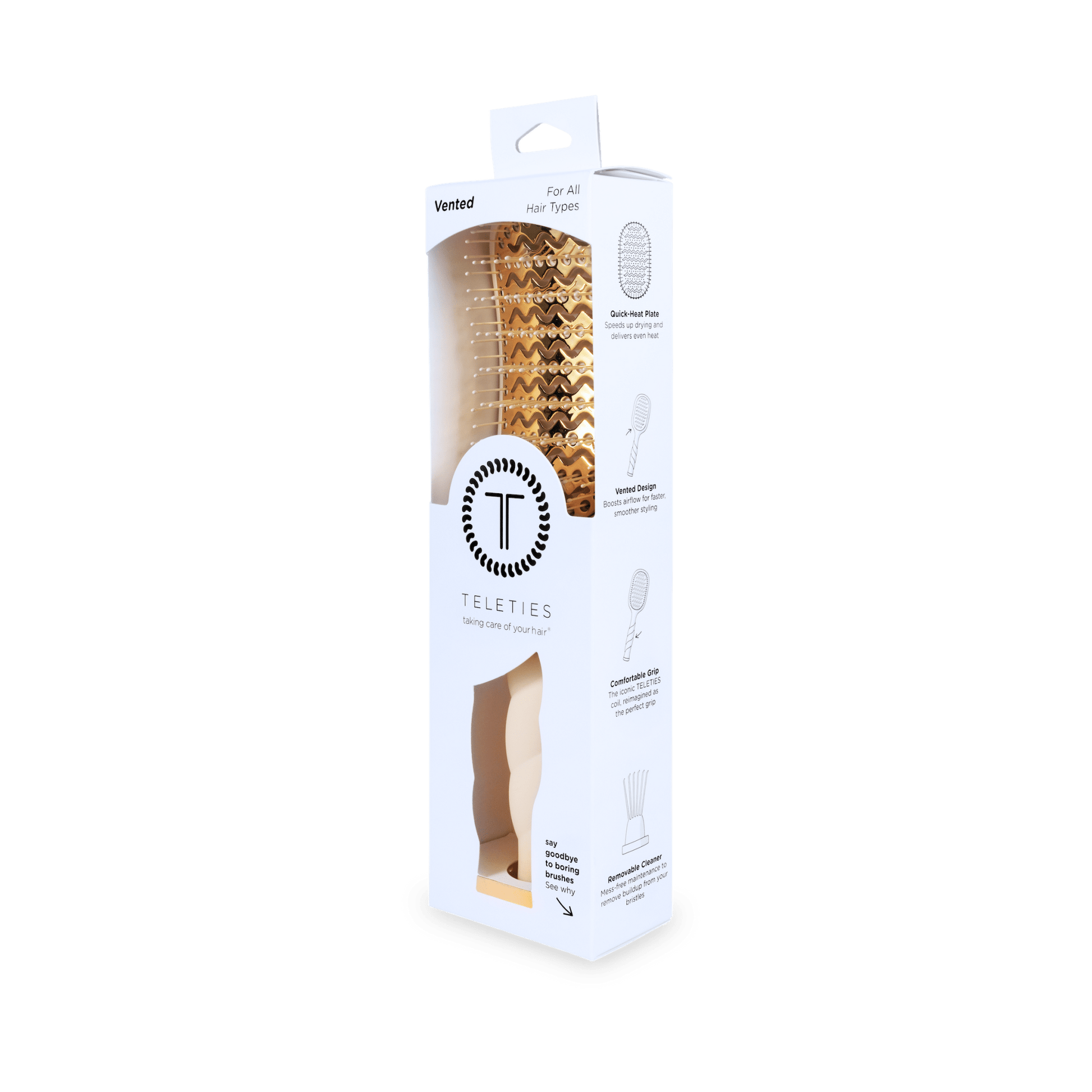 Vented Hair Brush | Tan - She Chester