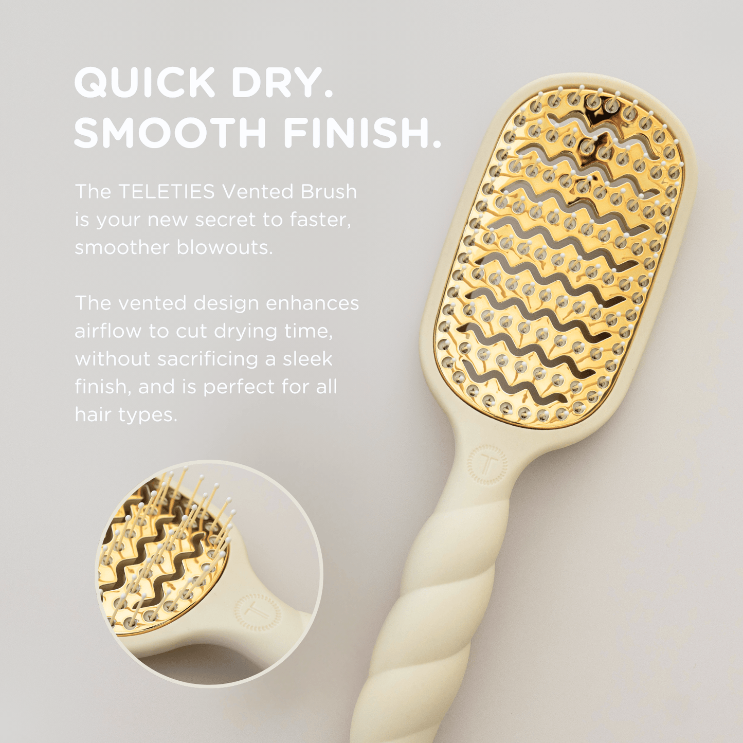 Vented Hair Brush | Tan - She Chester