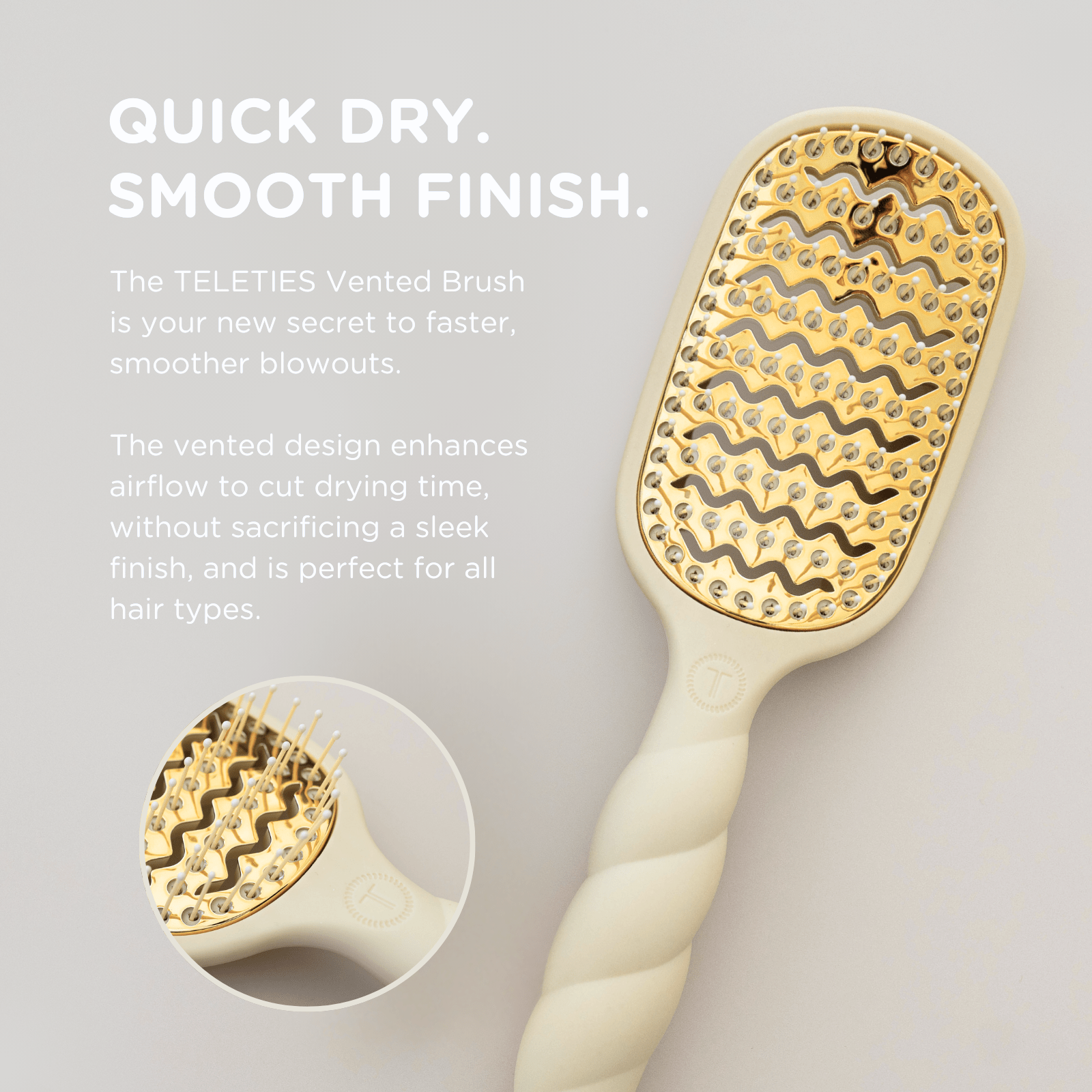 Vented Hair Brush | Tan - She Chester