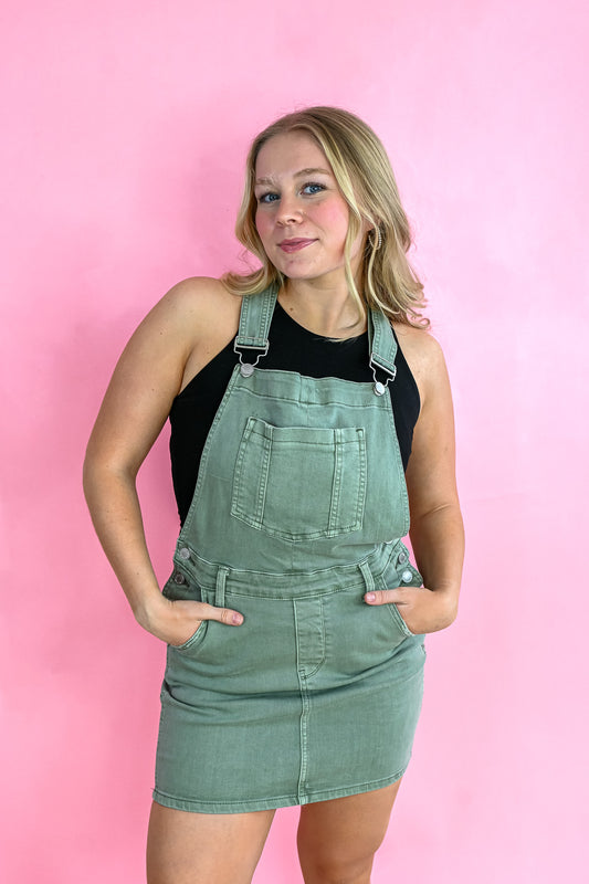 Sage Skirt Overalls -