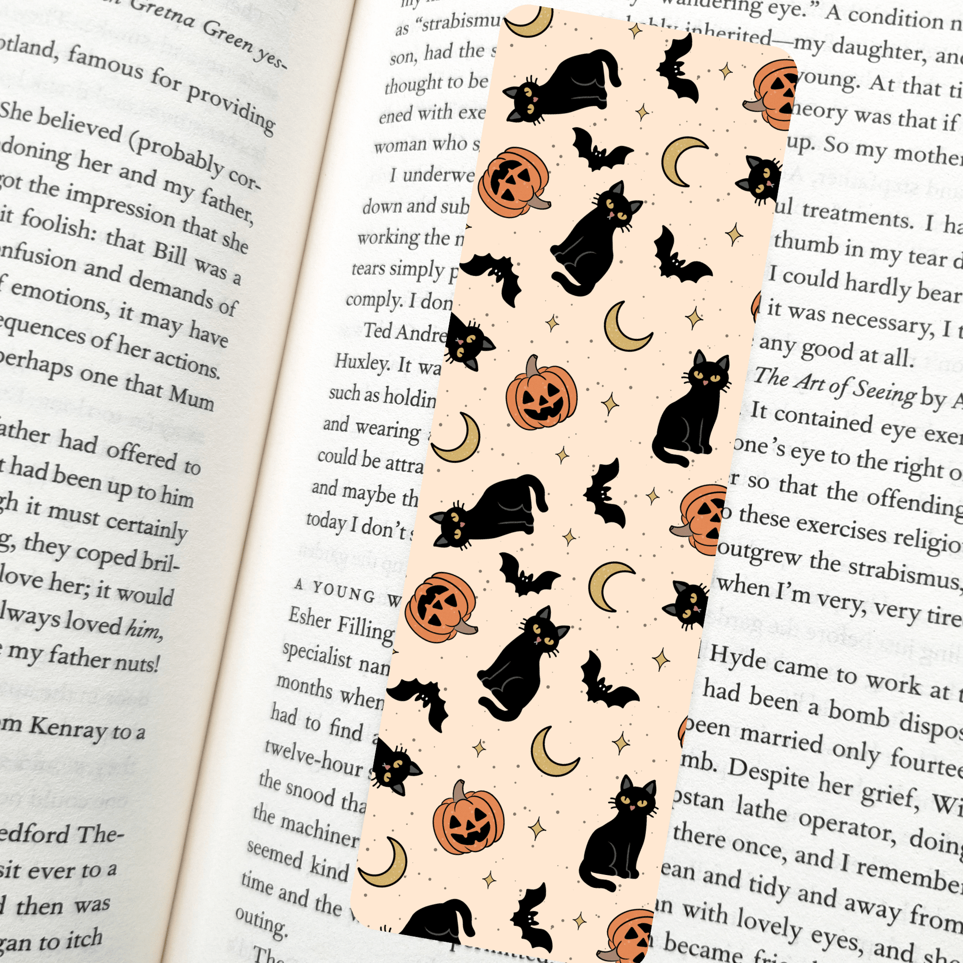 Vintage Black Cats Bookmark – Soft Matte Laminated   - She Chester