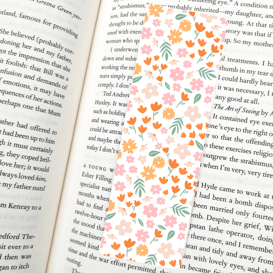 Vintage Floral Bookmark | Soft Matte Laminated  - She Chester