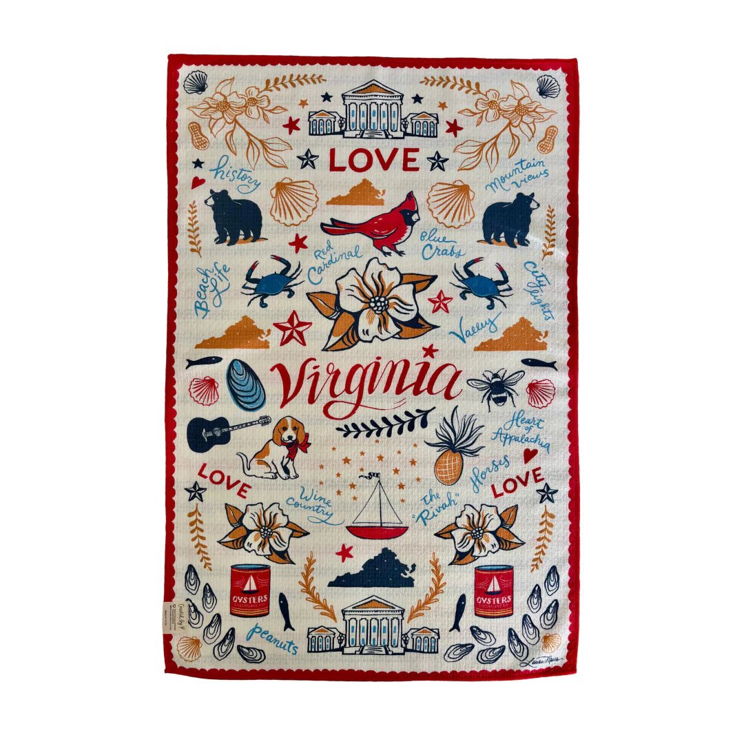 Virginia Love Tea Towel - She Chester