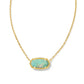 Elisa Necklace Gold Sea Green Chryscl