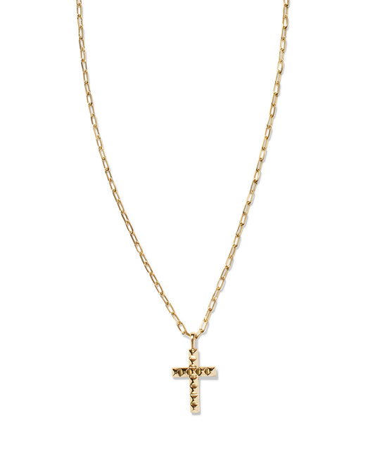 Jada Cross Short Necklace Gold Metal