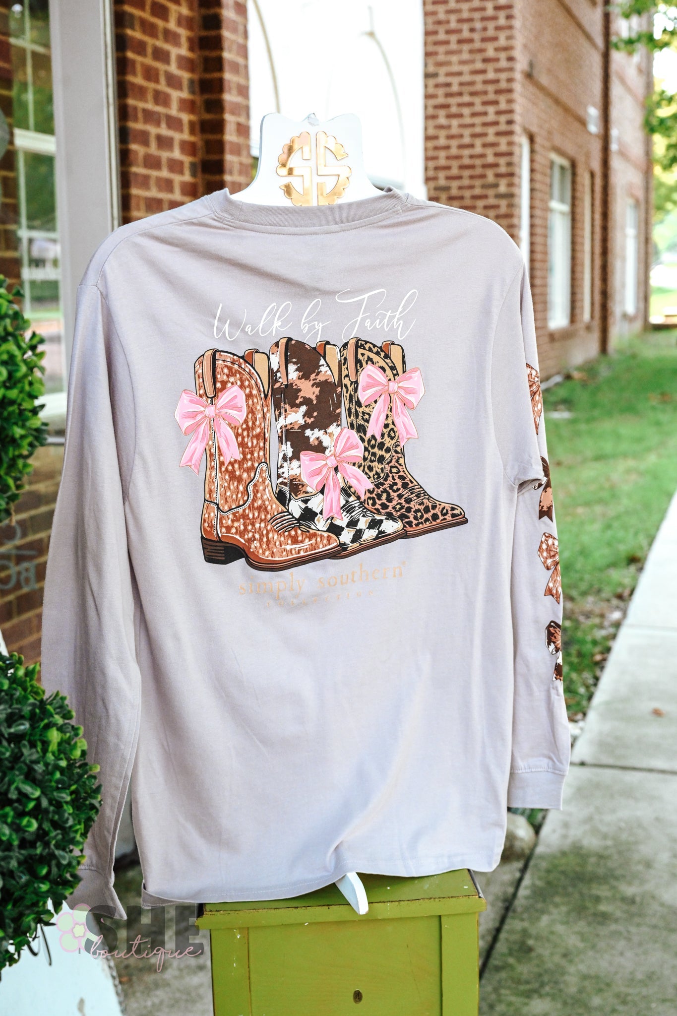 Walk by Faith Boots LS Tee - She Chester