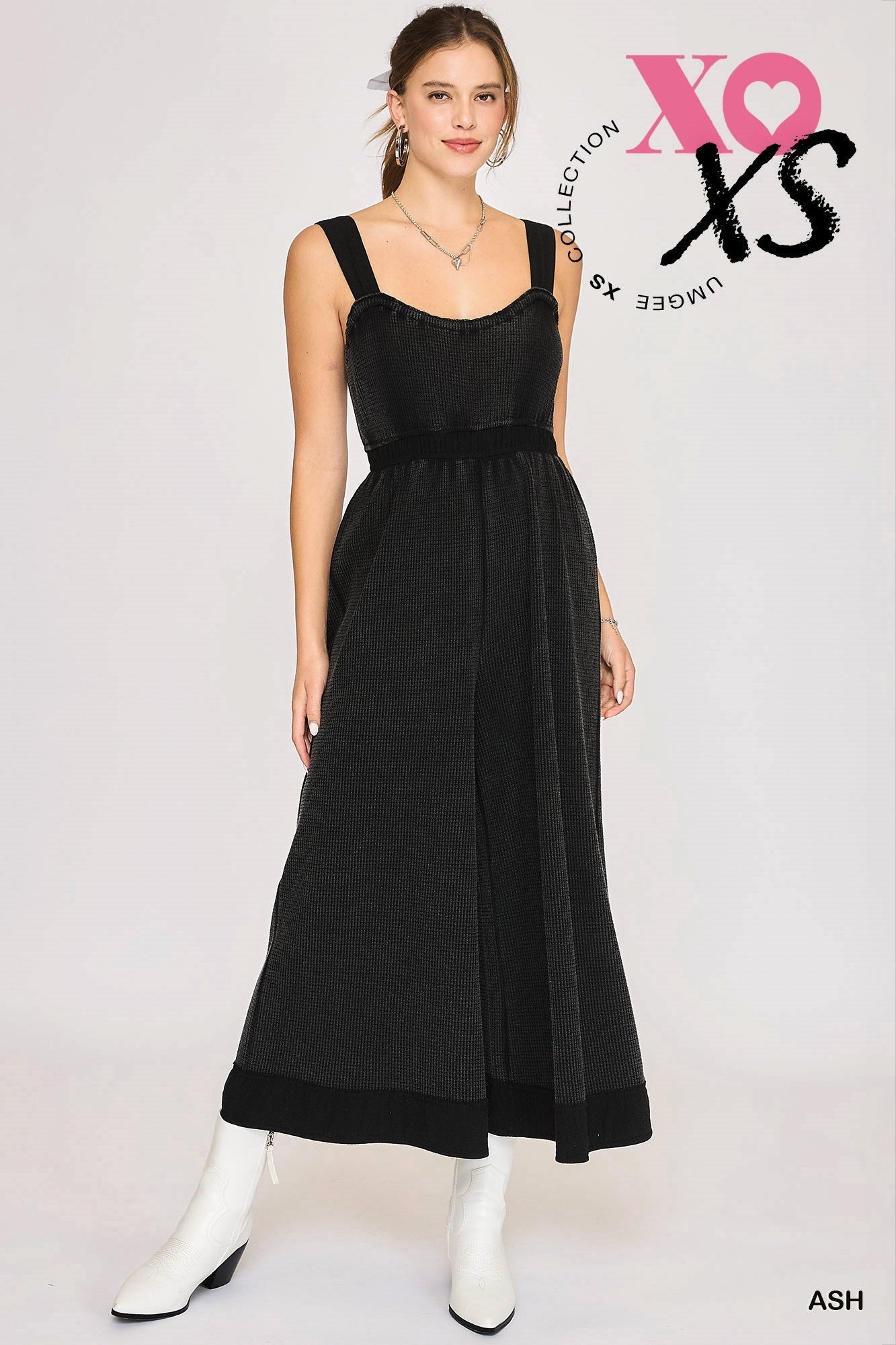 Wanda Waffle Ash Jumpsuit - She Chester