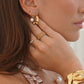 Waverly Bamboo Hoop Earring - Gold 196 - She Chester