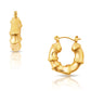Waverly Bamboo Hoop Earring - Gold 196 - She Chester