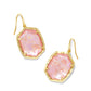 Daphne Drop Earrings Gold Light Pink Iridescent Abalone