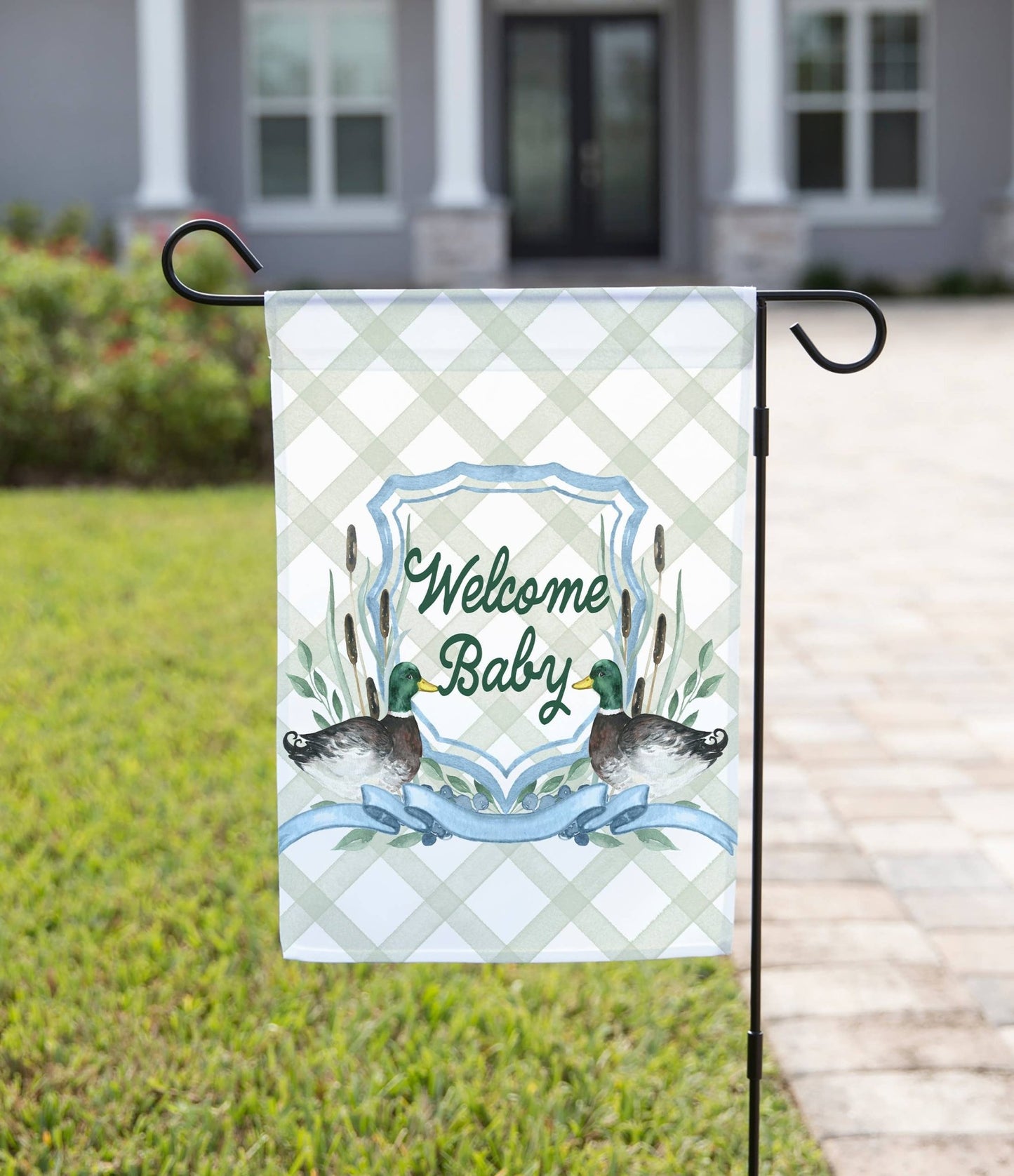 Welcome Baby Two Ducks: 12" x 18" - She Chester