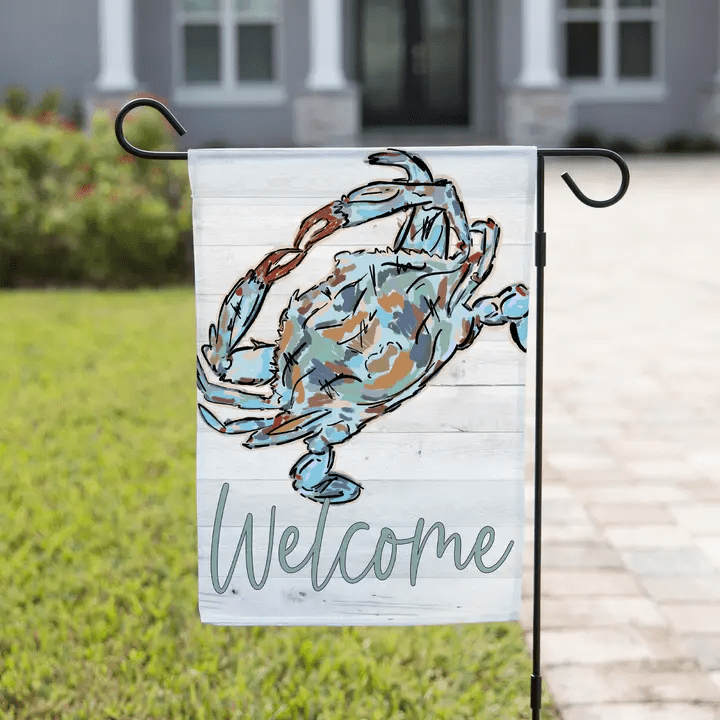 Welcome Crab 12x18 Flag - She Chester