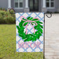 Welcome Pink Boxwood Flag - She Chester