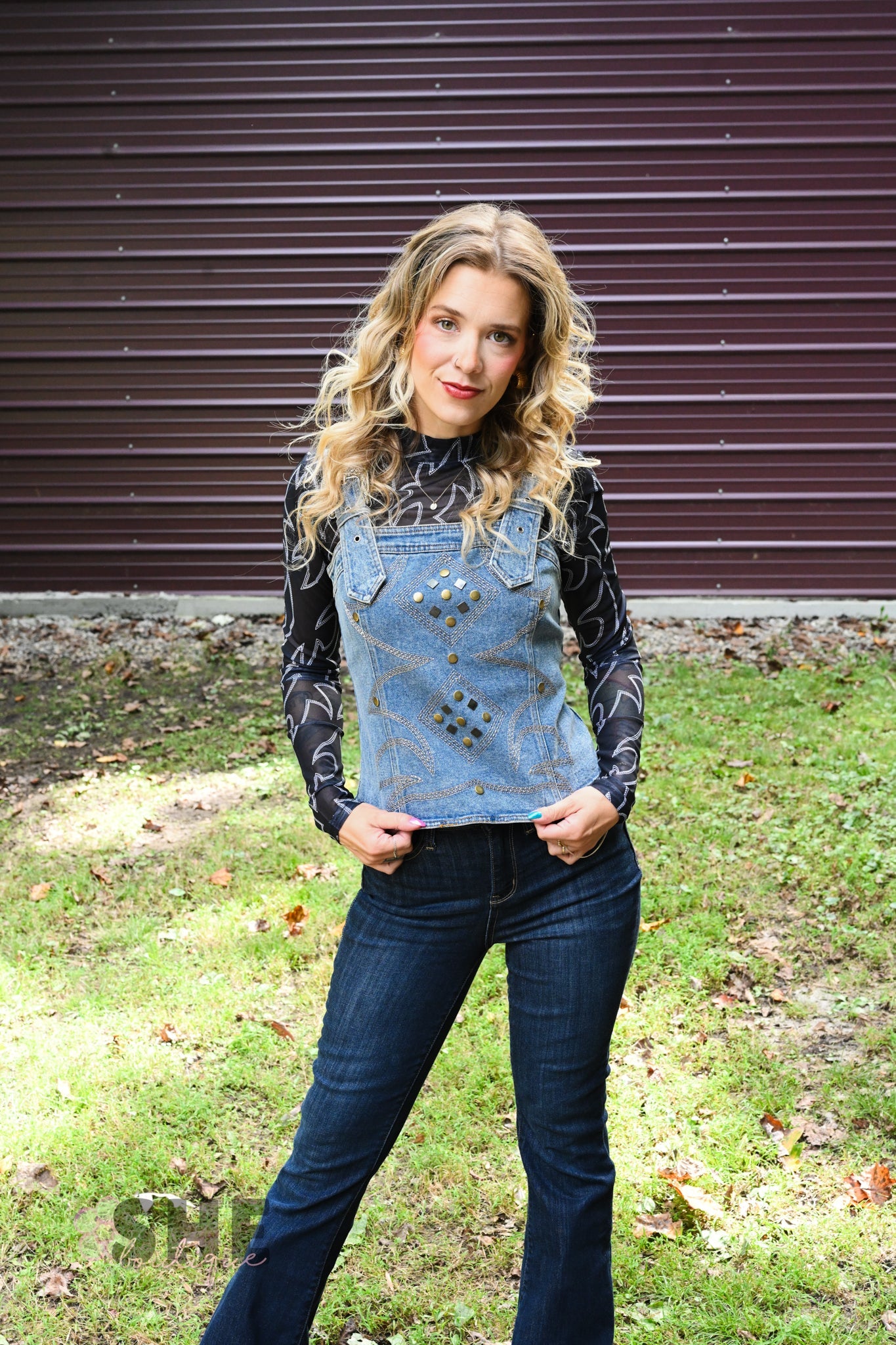 Western Buckle Strap Top - She Chester