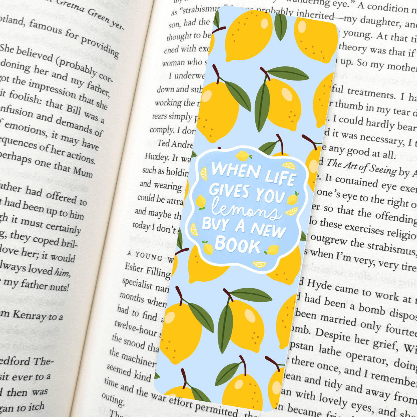 When Life Gives You Lemons Bookmark | Soft Matte Laminated  - She Chester