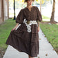 Winslet Brown Gingham Maxi - She Chester