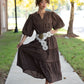 Winslet Brown Gingham Maxi - She Chester