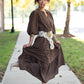 Winslet Brown Gingham Maxi - She Chester