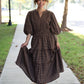 Winslet Brown Gingham Maxi - She Chester
