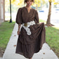 Winslet Brown Gingham Maxi - She Chester
