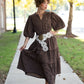 Winslet Brown Gingham Maxi - She Chester
