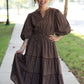 Winslet Brown Gingham Maxi - She Chester