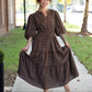 Winslet Brown Gingham Maxi - She Chester