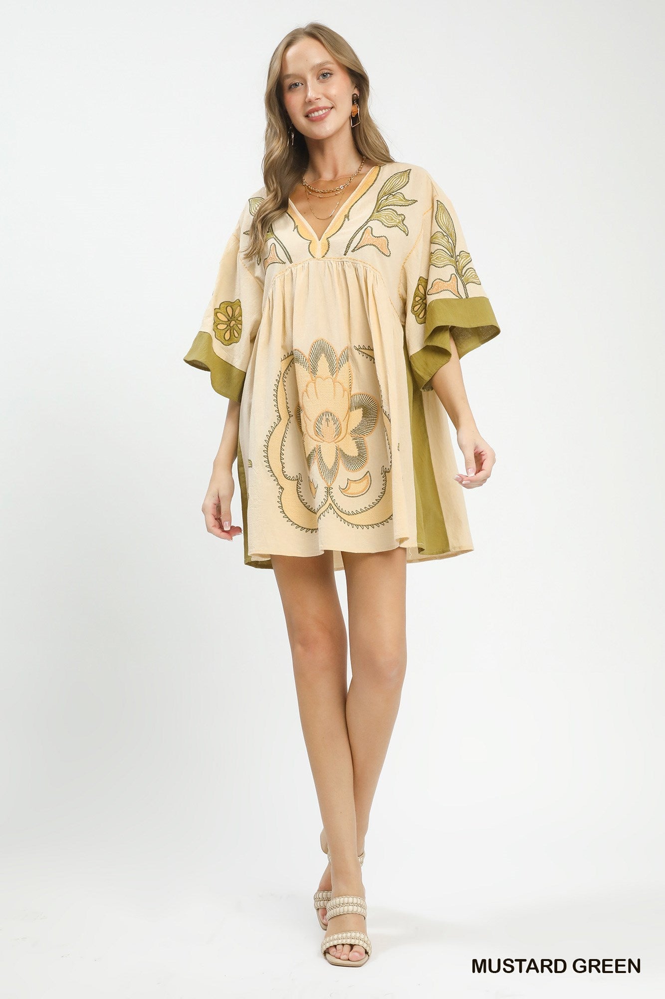 Woodstock Green Mini Dress - She Chester