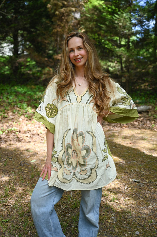 Woodstock Green Mini Dress - She Chester