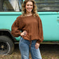 Work For It Brown Top - She Chester