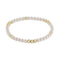Worthy Pattern 3mm Bead Bracelet Pearl - She Chester