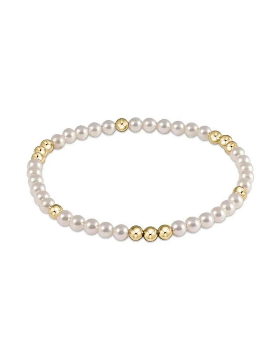 Worthy Pattern 3mm Bead Bracelet Pearl - She Chester