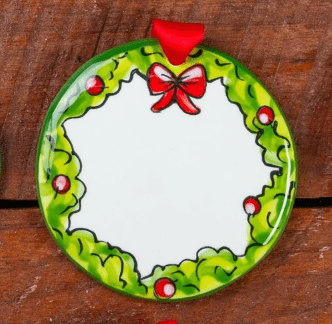 WREATH BOW WHITE BLANK - She Chester