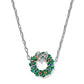 Wreath Short Pendant Necklace - Silver Multi Mix - She Chester