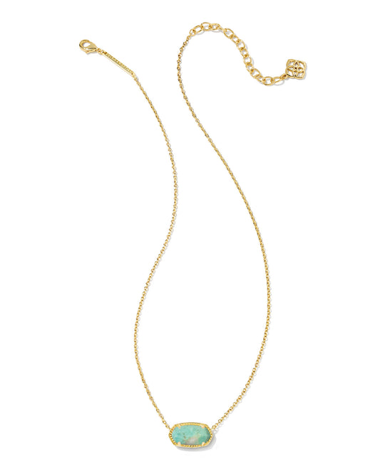 Elisa Necklace Gold Sea Green Chryscl