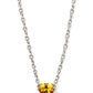 Cailin Pendant Necklace Rhodium Golden Yellow Crystal