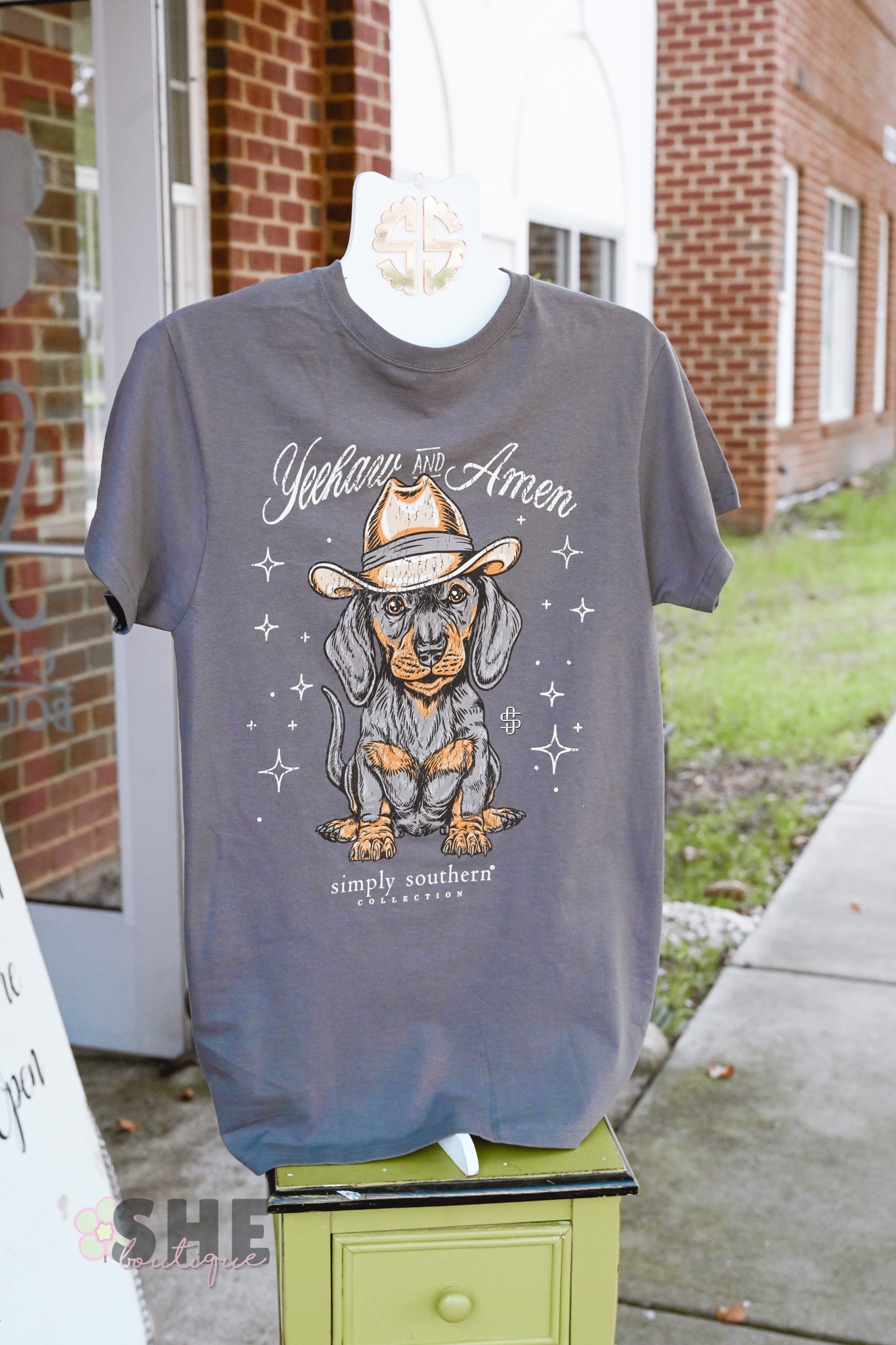 Yeehaw & Amen Dog Tee - She Chester