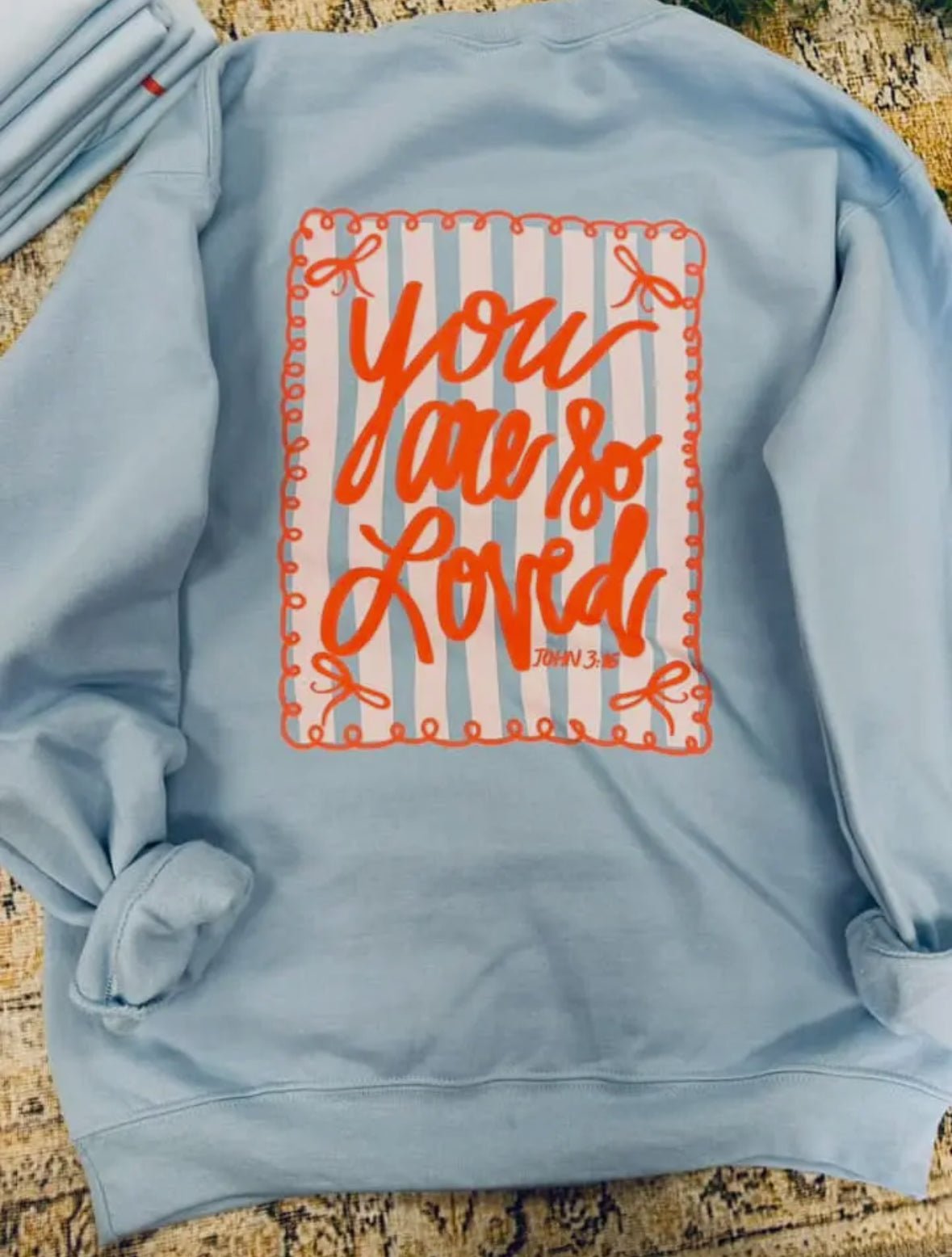 You Are So Loved Blue Crewneck - She Chester