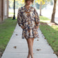 Zahra Brown Floral Dress - She Chester