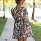 Zahra Brown Floral Dress - She Chester