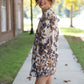 Zahra Brown Floral Dress - She Chester