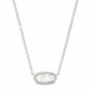013342 Elisa Necklace Rhodium Ivory MOP - She Chester